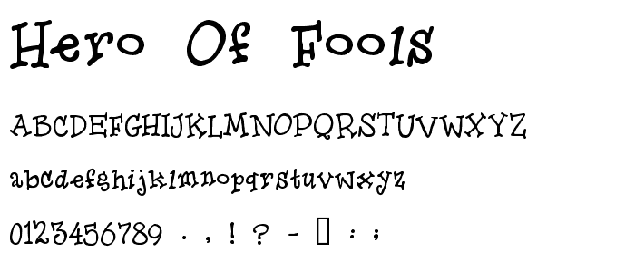 Hero Of Fools font